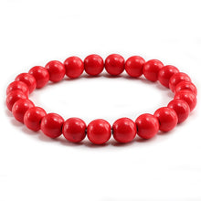 Load image into Gallery viewer, Trendy Men Black Lava Natural Stone Bracelet Charm Women Turquoises Transparent White Bead Strand Bracelets&amp;Bangles Yoga Jewelry