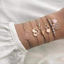 Load image into Gallery viewer, 20 Styles Women Girls Mix Round alloy Crystal Marble Charm Bracelets Fashion Boho Heart Shell Letter Bracelets Sets Jewelry Gift